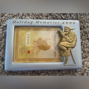 Norman Rockwell Holiday Memories 2000 picture frame Christmas Santa